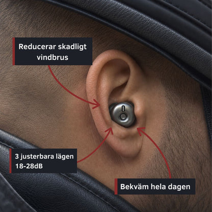 Ridrplug — Kör längre. Hör bättre. Skarpare Fokus