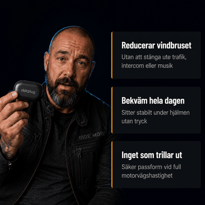 Ridrplug — Kör längre. Hör bättre. Behåll skärpan. - Ridrplug